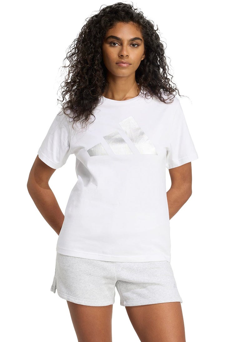 Adidas Holiday Metallic Graphic T-Shirt - Image 1